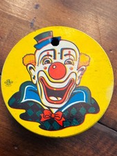 Vintage U.S. Metal Toy Mfg Co Clown Rattler Toy Noisemaker Rattle Halloween