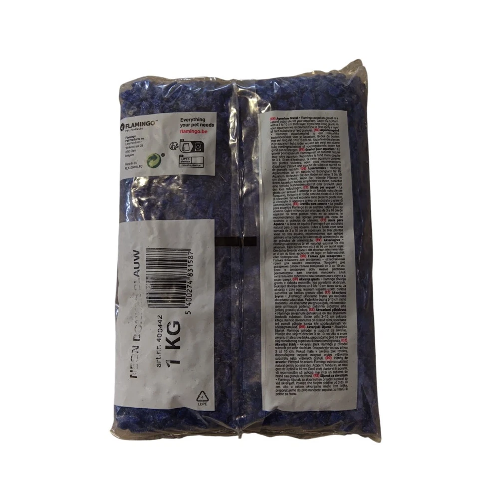Gravier Neon bleu fonce 1kg pour aquarium - Photo 3/3