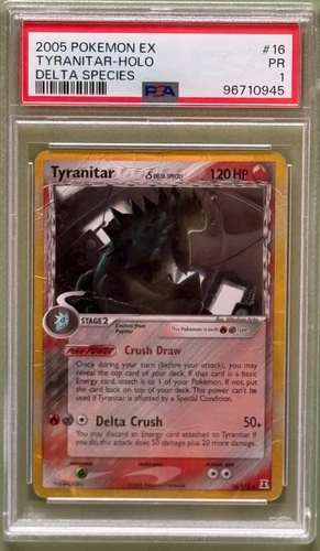 Pop 23! PSA 1 Tyranitar Delta Species Holo 16/113 Pokemon 2005 Read Description