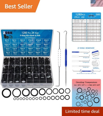 #ad Comprehensive 1280 Pcs O Ring Kit for Plumbing amp; Pressure Washers 24 Sizes $27.99