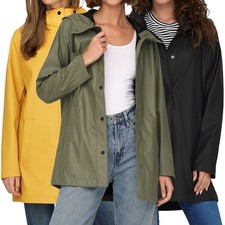 Only Damen Regenjacke Jacke Damenjacke Übergangsjacke Kapuze Parka ONLNewellen