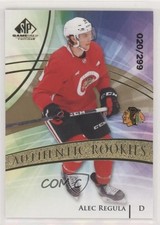 2020 Upper Deck SP Game Used Authentic Rookies Golden Burst /299 Alec Regula 4om