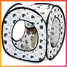 Cat Tent, 3 Holes Safe and Strong Cute Cats Tunnel Collapsible Easy to Carry Cat