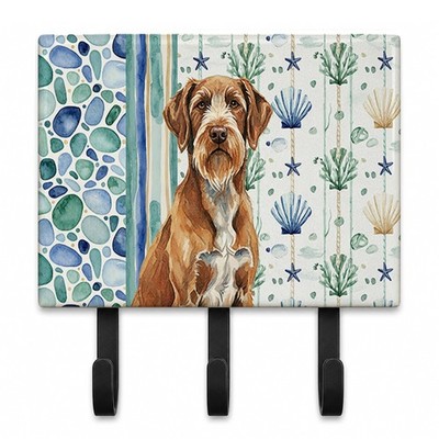 Carolines Treasures Wirehair Pointing Griffon Coastal Sea Glass Leash Key Holder