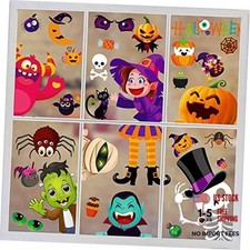 Halloween Window Clings - 10 Sheets - Double Sided Decorations