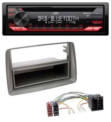 JVC CD DAB USB Bluetooth MP3 Autoradio für Fiat Panda (169 2003-2012) grau - Bild 1 von 4