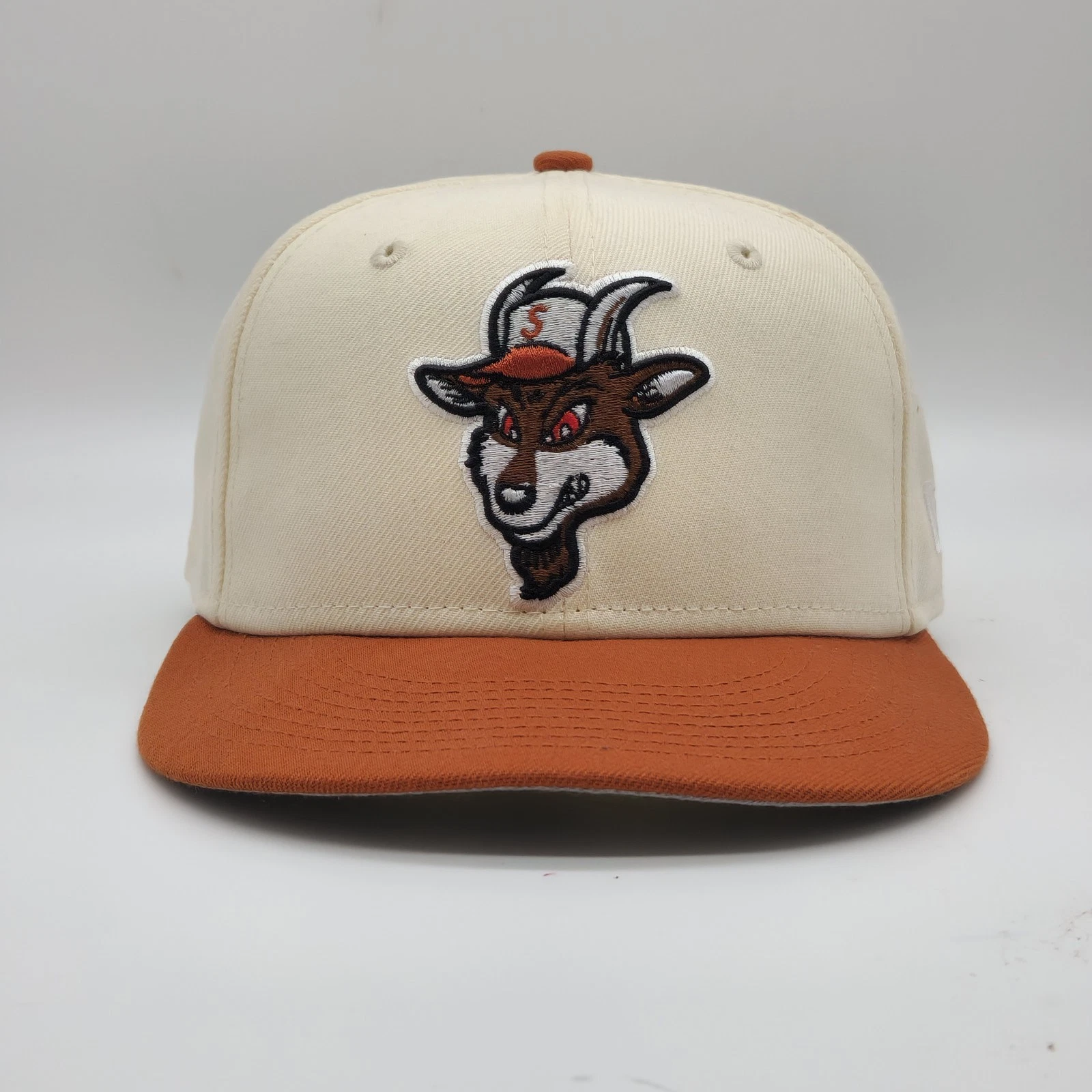 Casquette Streetwear Supreme Goat Hat New Era ajustée 7 1/4 marron naturel rare hype