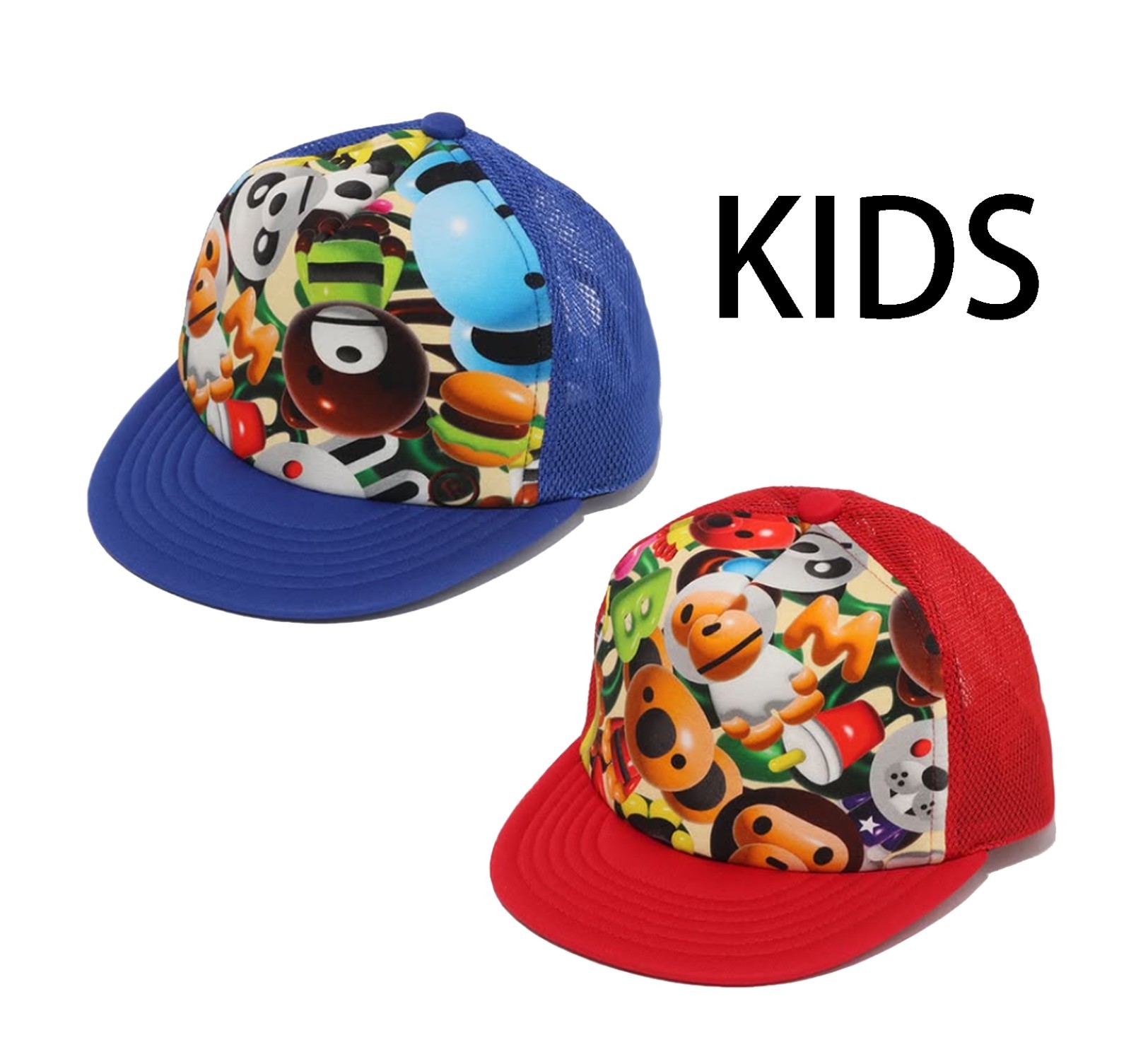 A BATHING APE BAPE KIDS Goods 3D MILO ALL FRIENDS MESH CAP 2M30380005