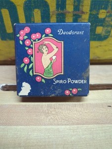Vintage 1920s Or 30s Spiro Powder Deodorant Box, Empty with Applicator