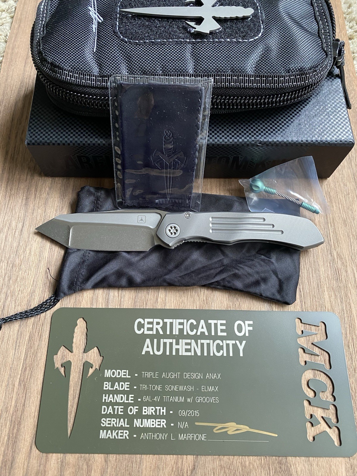 Marfione Triple Aught Design TAD Anax Integral Elmax