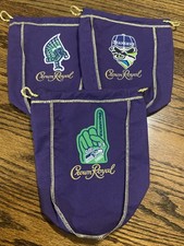 NFL Seattle Seahawks Logo’d CROWN ROYAL BAG  3 Bags 9 x 7