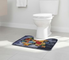 2pcs Bathroom Mat Set Non slip, Absorbent, Machine Washable, Geometric design