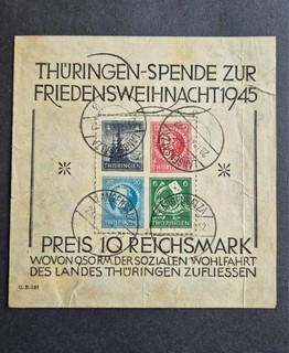 SBZ Thüringen 3 Blöcke Sammlungen 3 x Fotoatteste BPP