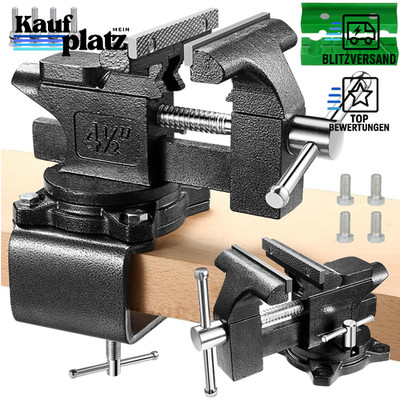 Tischschraubstock drehbar 270° 110 mm Spannweite 2-in-1 Hochleistungs-Schraubsto