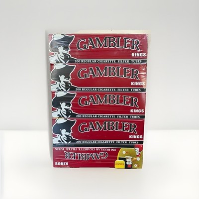 Gambler Regular King Size RYO Cigarette Tubes - 5 Boxes - Fast shipping