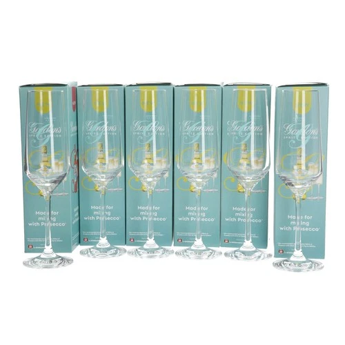 gordons gin pair fluted