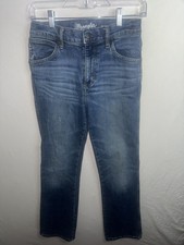 Wrangler Retro Slim Boot Cut Jeans Kids Denim Blue Wash Size 14 Reg