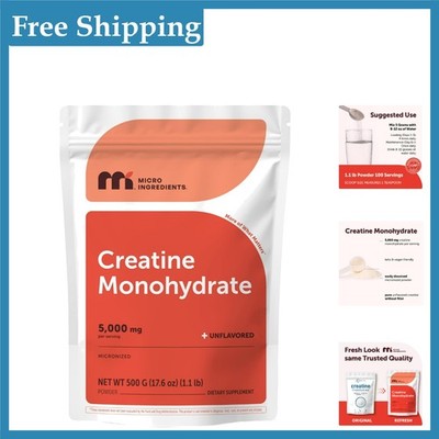 Unflavored Creatine Monohydrate 1.1 lb | 100 Servings for Peak Performance