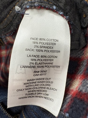 Natural Reflections Fleece Lined Denim Jeans Women's 14 Relaxed Straight NEW - Picture 6 of 8