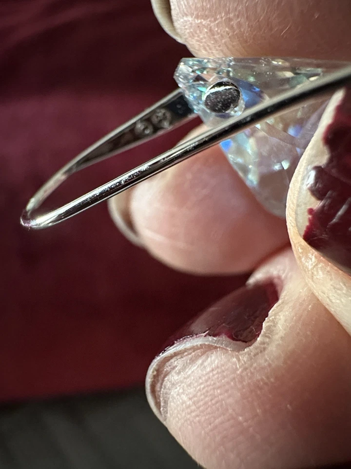 Pendientes aguamarina lágrima plata de ley Foto 4 de 4