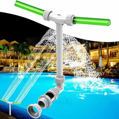 Pool Fountain for above and In-Ground Pools, Dual Spray Pool Waterfall Fountain