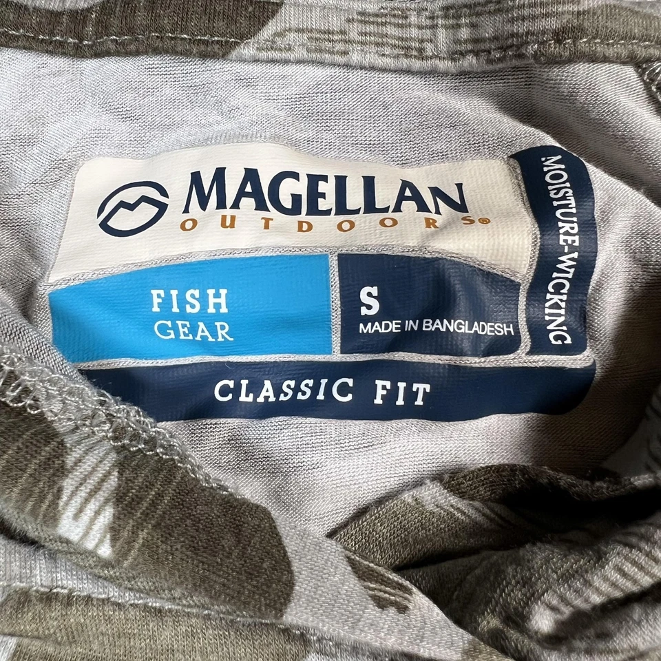 Magellan Outdoors Hoodie Mens Small Camo Green Fish Gear Classic Fit Fishing - Image 3 of 4