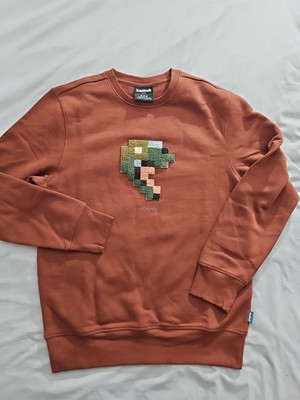 NEW Twitch Chenille Graphic Pullover Sweatshirt Sweater 3D Pog Pixel Small Vlog