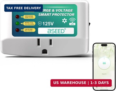 BSEED Smart Surge Protector for Home Appliance, Smart Voltage Protector with Lig