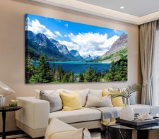 Landscape Canvas Wall Art for Living Room Wall Decor Glacier National Park Ca...