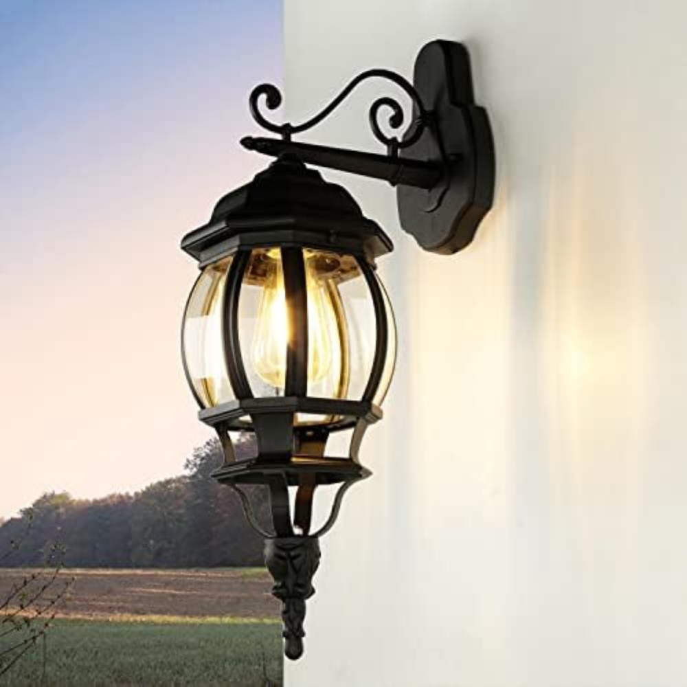 Lampada da parete per esterni, antracite, lampada da parete rustica per esterni,