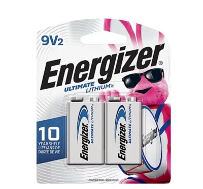 Energizer Ultimate Lithium 9V Batteries 2 count