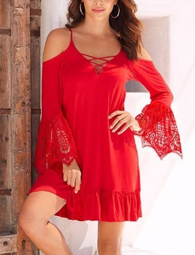 red lace sundress
