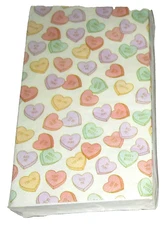VALENTINE'S DAY Guest Napkins~ 32 Ct~4 1/4"X 7 3/4"~CONVERSATION HEARTS [Paper]
