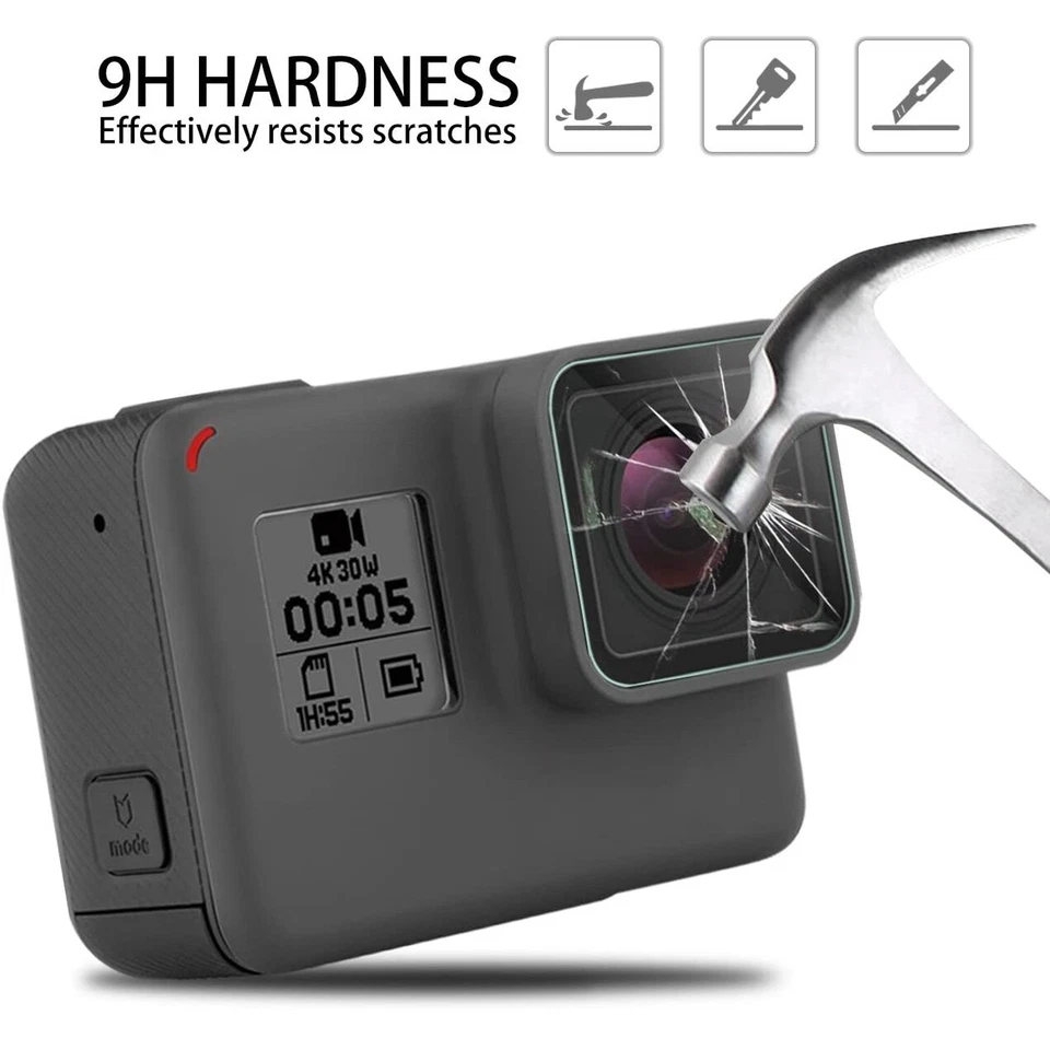 Premium Tempered Glass Screen Protector for GoPro Hero 7 | 6 | 5 (4 Pack) - Image 4 of 4