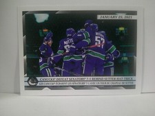 2021-22 Topps NHL Sticker Collection #508 2020/21 Team Highlights CANUCKS