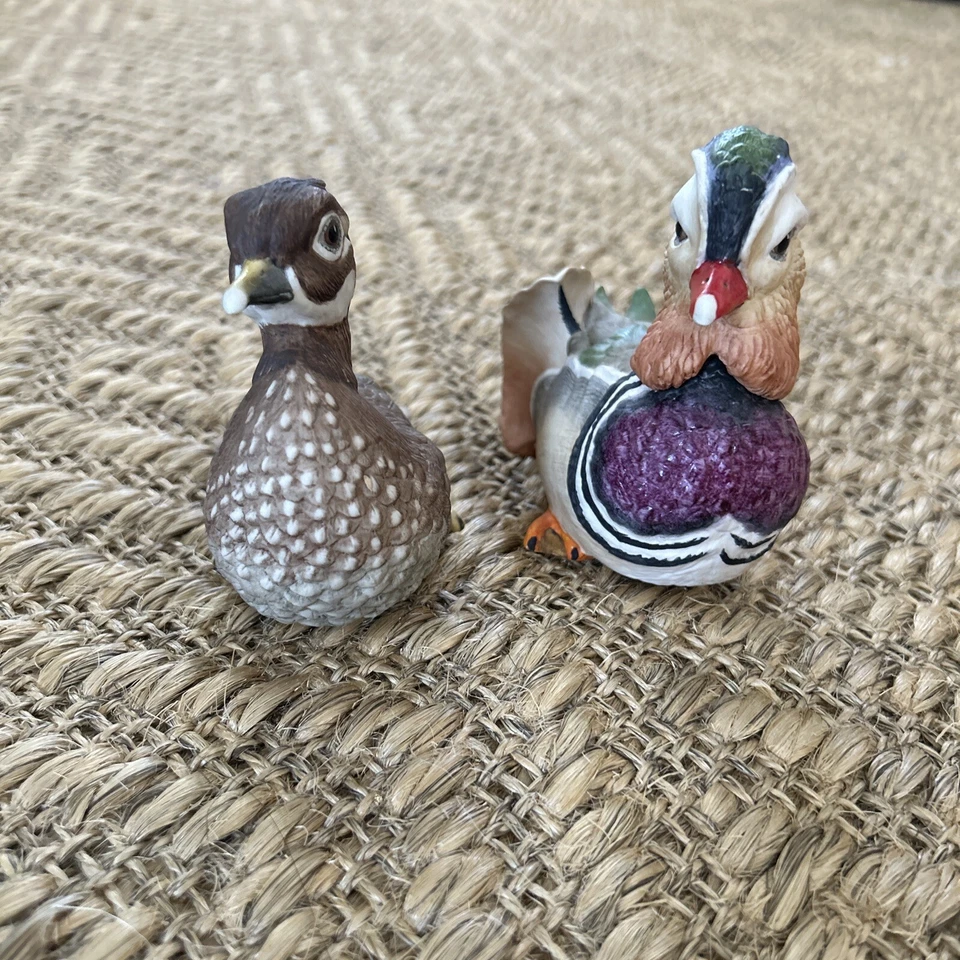 Винтажный мандарин утка пара Boehm фигурка комплект, #40106 Boehm птица фигурка - Изображение 2 из 4