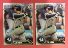 2 - 2016 Bowman 1st card, Milwaukee Brewers - RYAN CORDELL