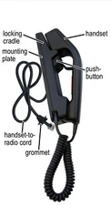 Tait TM Telephone Handset-TDMA, Model: T02-00004-0101, 10’ Cord