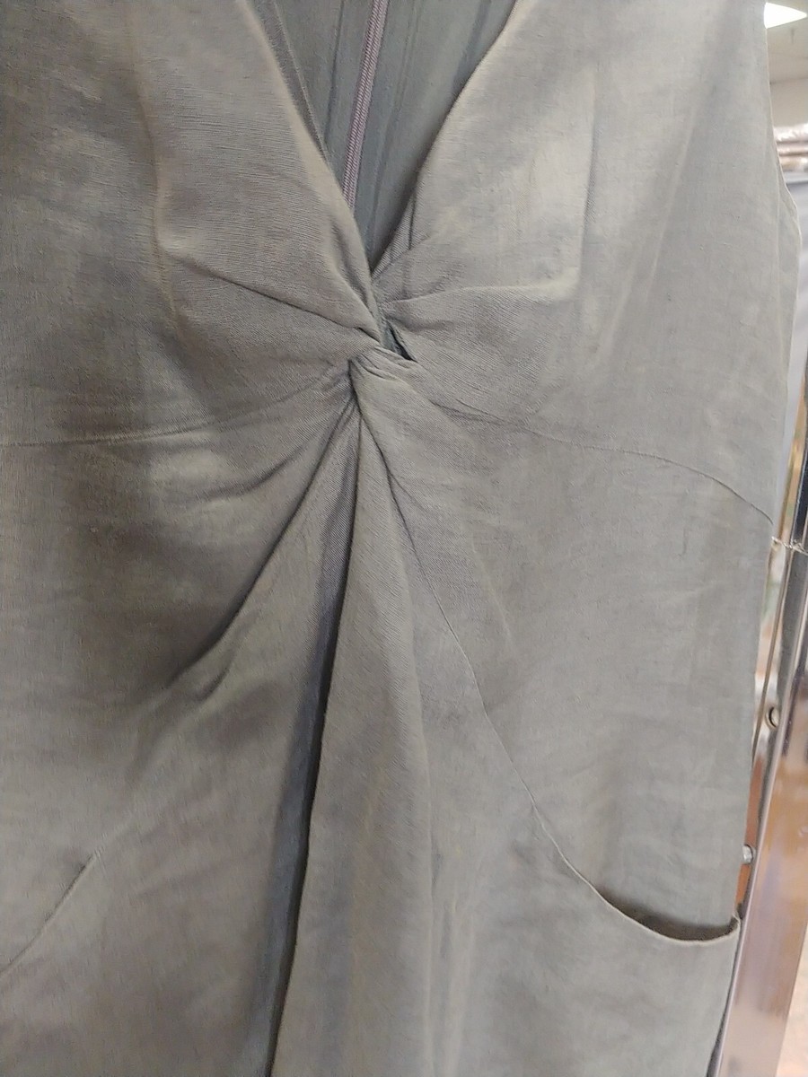 Nicole Farhi Sleeveless 100% Linen Dress Olive Green size 10 | eBay