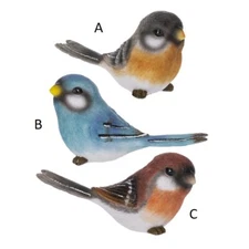 Ganz Bird Figurine Pick One Black/Tan, Bluebird, Rust Color 5 "x 2 1/2" x 1 1/2"