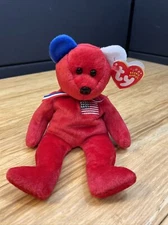 Vintage 2002 Ty Beanie Baby America the Bear 911 P.V.C. Pellets Errors KG