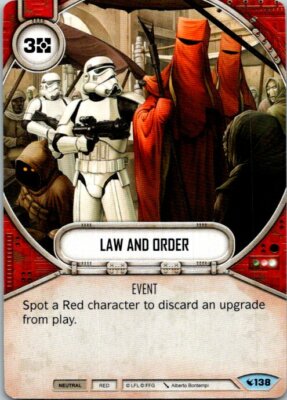 Star Wars Destiny Legacies Card #138 Law And Order 