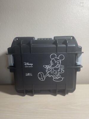 Invicta Three Slot Black Watch Box Impact Resistant Disney  display picture 3