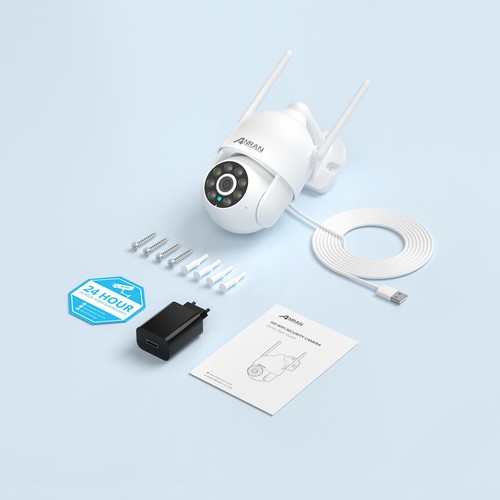 ANRAN 3/5MP Wifi Security Camera System PTZ Auto Tracking 2-Way Audio - Picture 9 of 17
