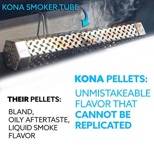 Kona Premium Pellet di Legno (8 libbre) - Grigliare e Fumare - Miscela Pura Concentrata - Foto 7 di 9