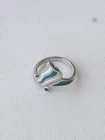 Vintage silver tone gemstone ring size 7.25
