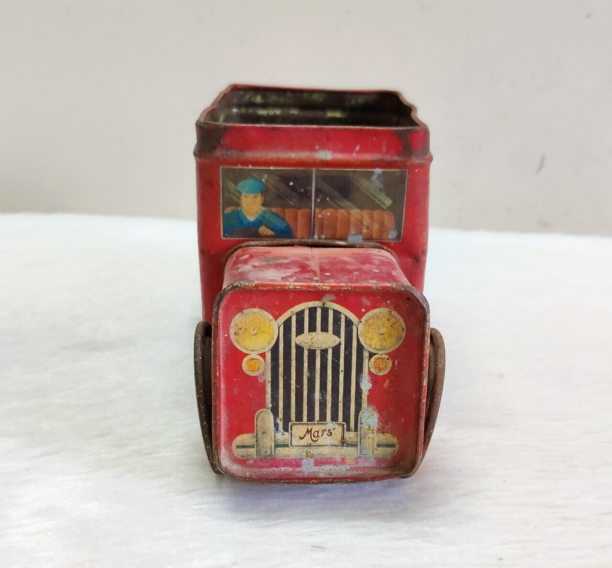Vintage Mars Brand Truck Shape Old Decorative Tin Confectionary