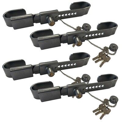 4x Versandcontainer Sicherheitsschloss verstellbar 23-34cm Schwerlast gehärteter Stahl