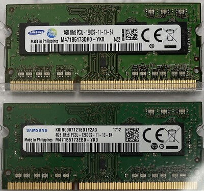Samsung 4gb 1rx8 Pc3l-12800s Ddr3l Low Voltage Laptop RAM for sale