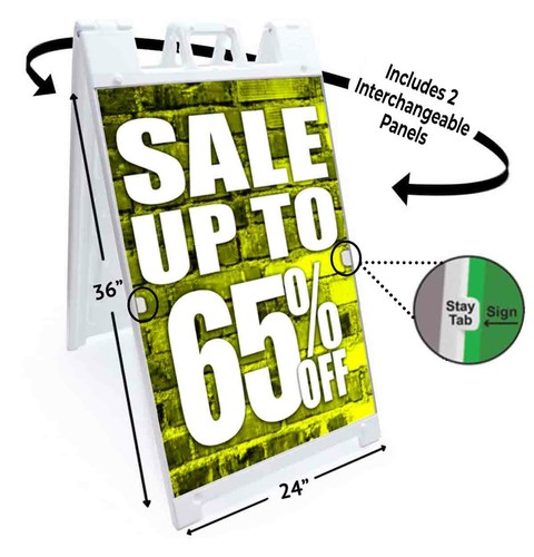 SALE UP TO 65% OFF Signicade 24x36 Aframe Sidewalk Sign Banner Decal DISCOUNT - Picture 4 of 9